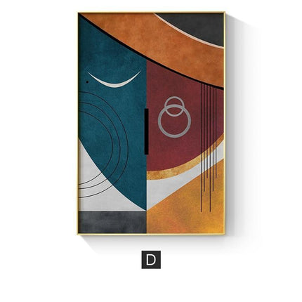 Geometric Funny Face Wall Art: Playful and Whimsical Canvas Print