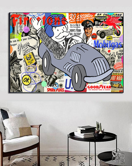 Get a Good Laugh with Alec's Hilarious Monopoly Art Poster - Canvas Print
