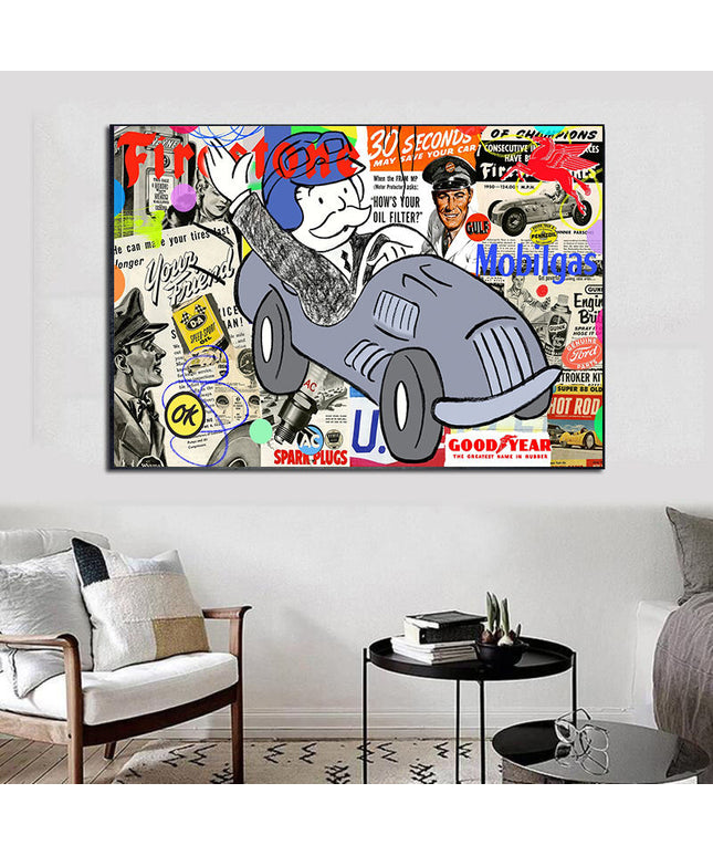 Get a Good Laugh with Alec's Hilarious Monopoly Art Poster - Canvas Print