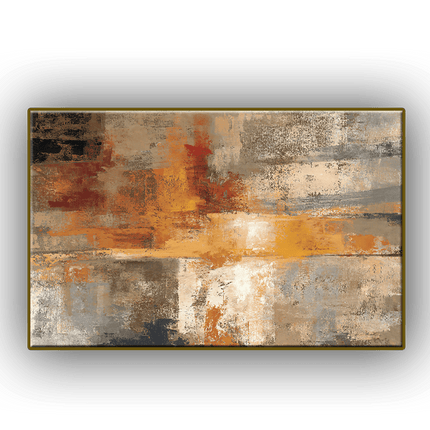 Gilded Glow: Golden Abstract Art Wall Poster 