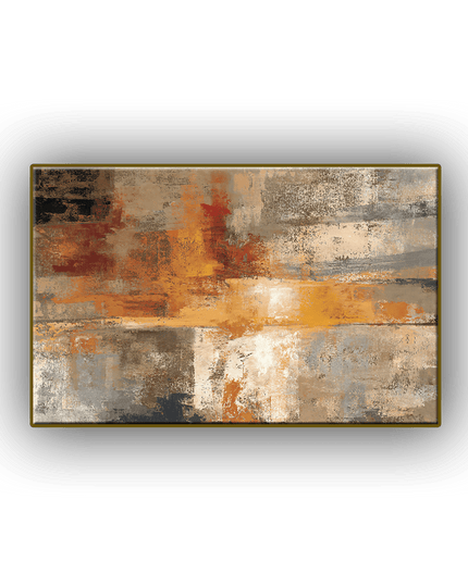 Gilded Glow: Golden Abstract Art Wall Poster 