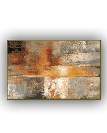 Gilded Glow: Golden Abstract Art Wall Poster 