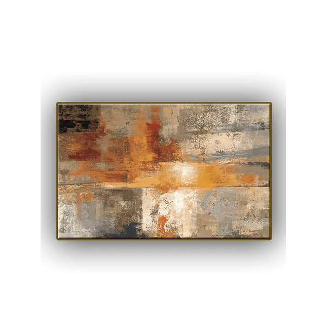 Gilded Glow: Golden Abstract Art Wall Poster 