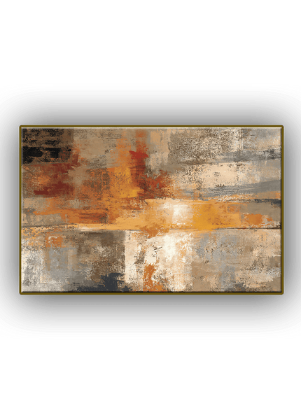 Gilded Glow: Golden Abstract Art Wall Poster 