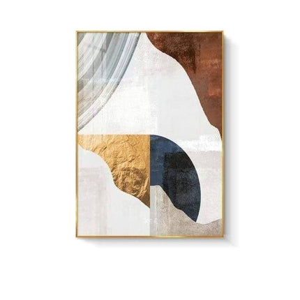 Glamorous Marble Golden Foil Wall Art Poster: Canvas Print Elegance