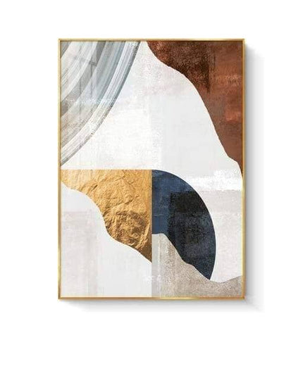Glamorous Marble Golden Foil Wall Art Poster: Canvas Print Elegance