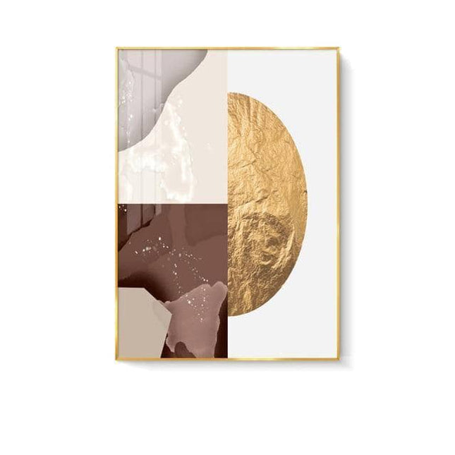 Glamorous Marble Golden Foil Wall Art Poster: Canvas Print Elegance