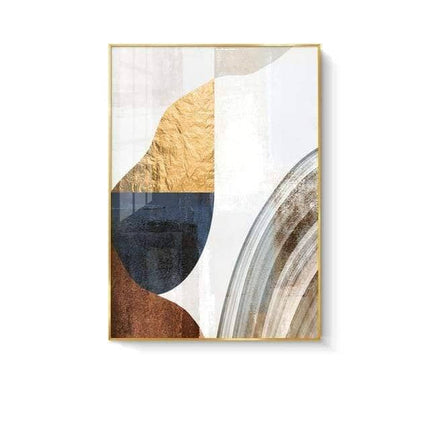 Glamorous Marble Golden Foil Wall Art Poster: Canvas Print Elegance
