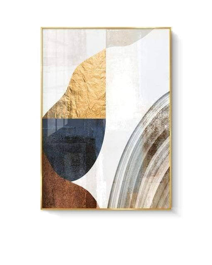 Glamorous Marble Golden Foil Wall Art Poster: Canvas Print Elegance