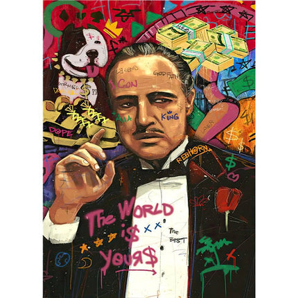 Godfather Pop Art Legends Canvas Print - Bold Artistic Wall Art