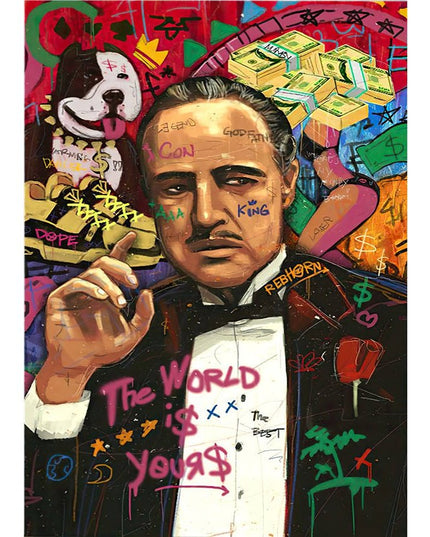 Godfather Pop Art Legends Canvas Print - Bold Artistic Wall Art