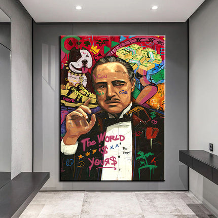 Godfather Pop Art Legends Canvas Print - Bold Artistic Wall Art