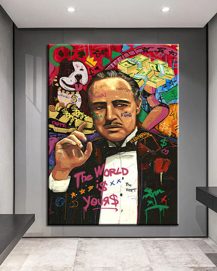 Godfather Pop Art Legends Canvas Print - Bold Artistic Wall Art