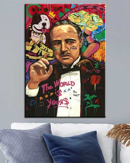 Godfather Pop Art Legends Canvas Print - Bold Artistic Wall Art