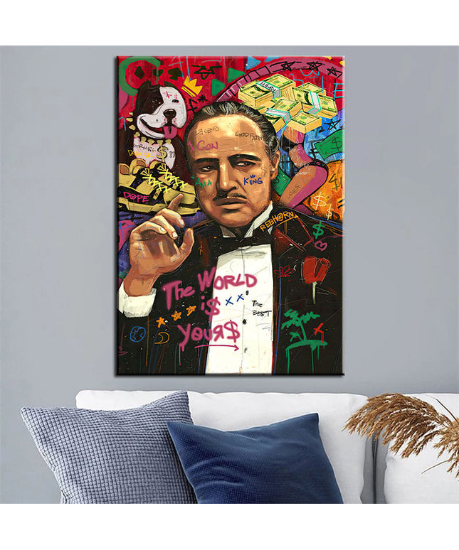Godfather Pop Art Legends Canvas Print - Bold Artistic Wall Art