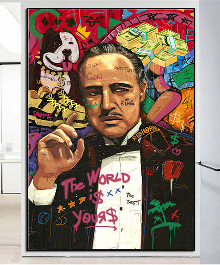 Godfather Pop Art Legends Canvas Print - Bold Artistic Wall Art