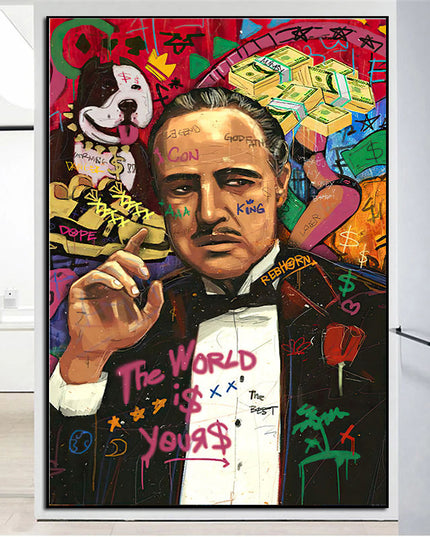 Godfather Pop Art Legends Canvas Print - Bold Artistic Wall Art