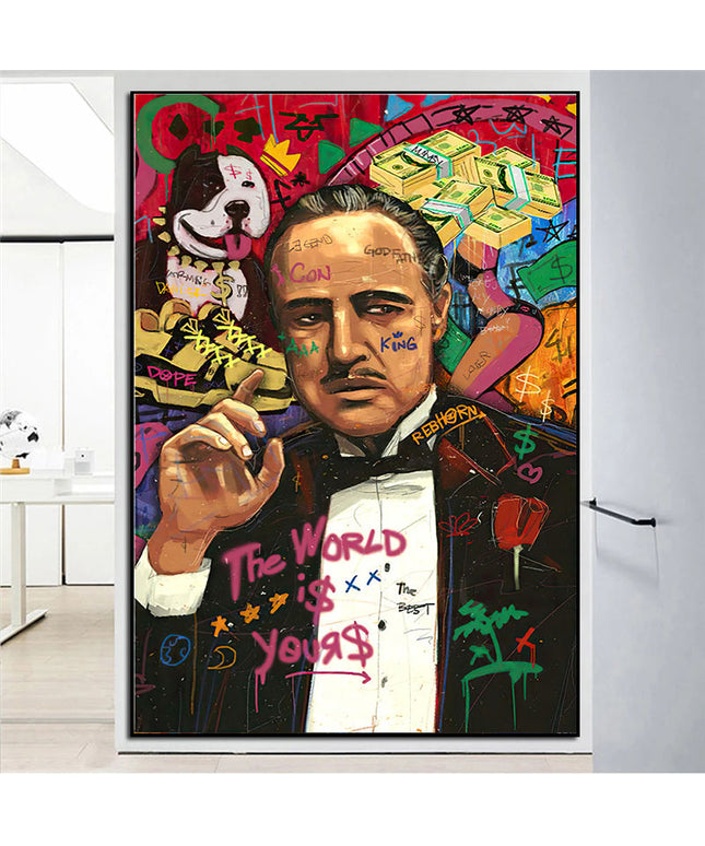 Godfather Pop Art Legends Canvas Print - Bold Artistic Wall Art