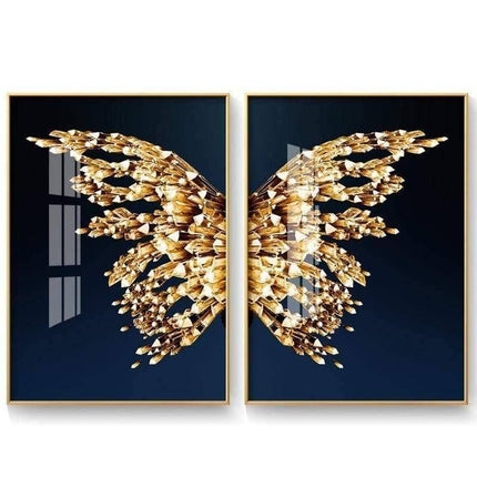 Golden Foil Butterfly Print - Playful & Eye-Catching Wall Decor