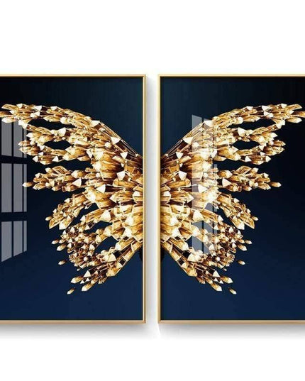 Golden Foil Butterfly Print - Playful & Eye-Catching Wall Decor