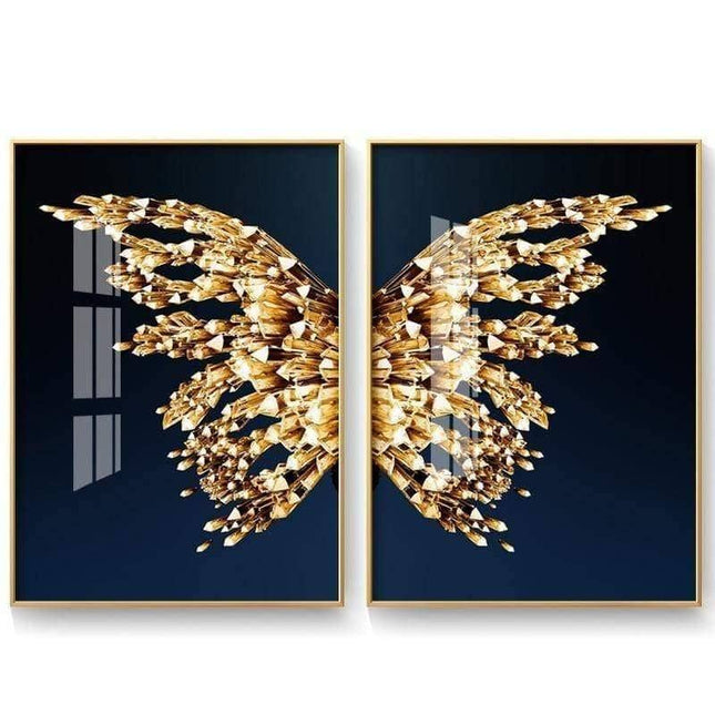 Golden Foil Butterfly Print - Playful & Eye-Catching Wall Decor