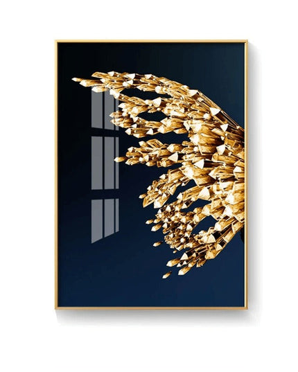 Golden Foil Butterfly Print - Playful & Eye-Catching Wall Decor