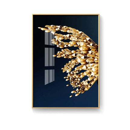 Golden Foil Butterfly Print - Playful & Eye-Catching Wall Decor