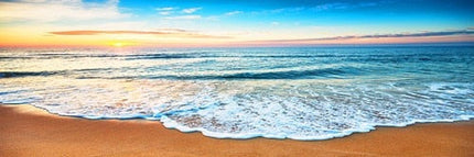 Golden Horizons: Sunsets Natural Sea Beach Canvas Poster 