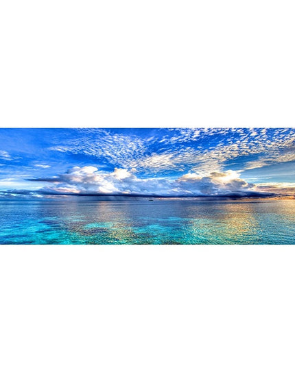 Golden Horizons: Sunsets Natural Sea Beach Canvas Poster 