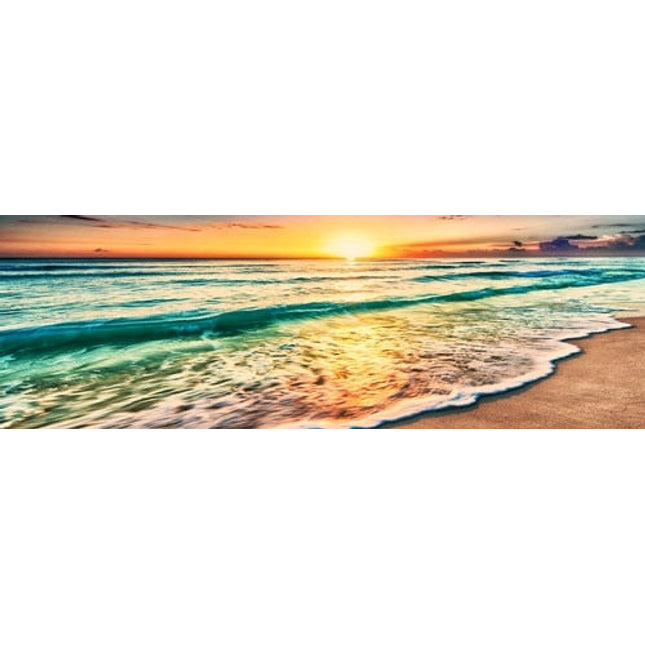 Golden Horizons: Sunsets Natural Sea Beach Canvas Poster 