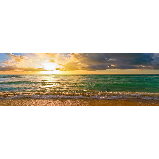 Golden Horizons: Sunsets Natural Sea Beach Canvas Poster 