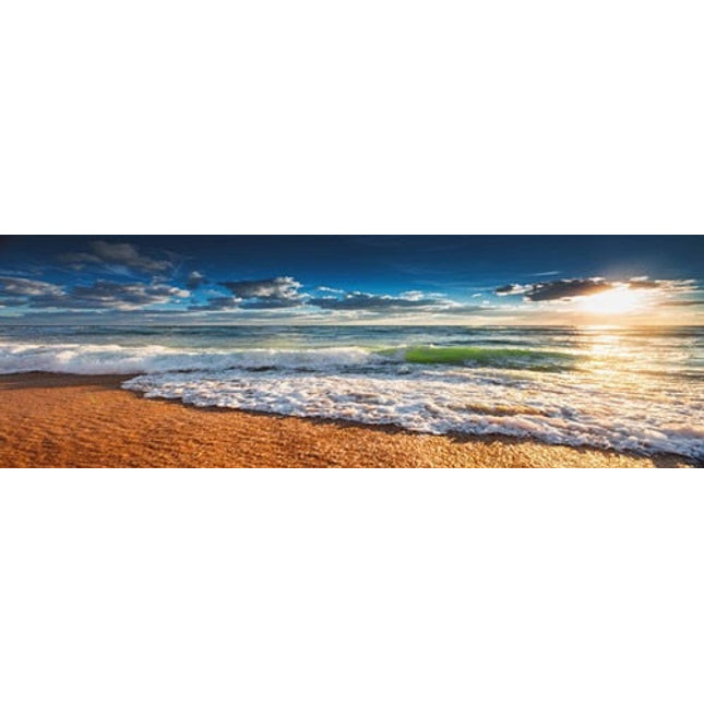 Golden Horizons: Sunsets Natural Sea Beach Canvas Poster 