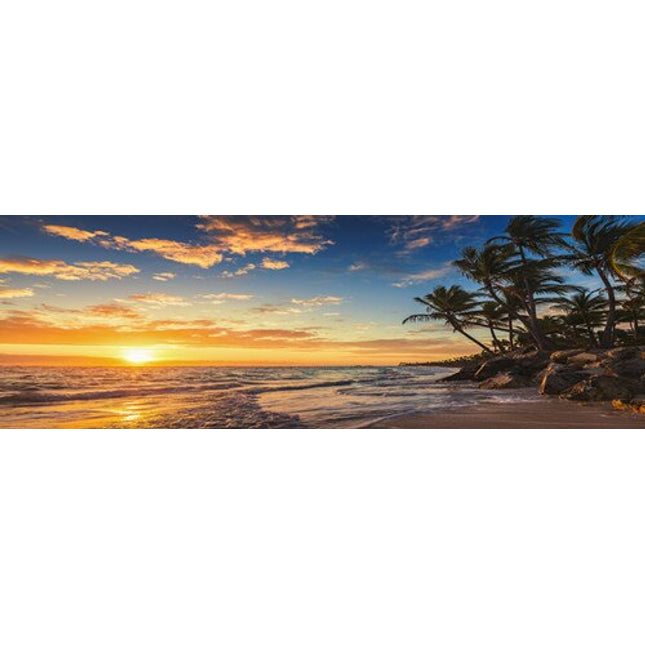 Golden Horizons: Sunsets Natural Sea Beach Canvas Poster 