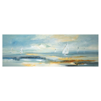 Golden Horizons: Sunsets Natural Sea Beach Canvas Poster 
