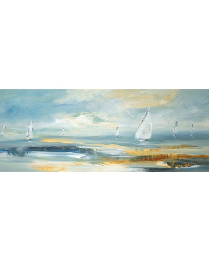 Golden Horizons: Sunsets Natural Sea Beach Canvas Poster 