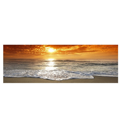 Golden Horizons: Sunsets Natural Sea Beach Canvas Poster 