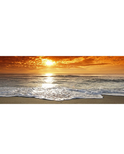 Golden Horizons: Sunsets Natural Sea Beach Canvas Poster 