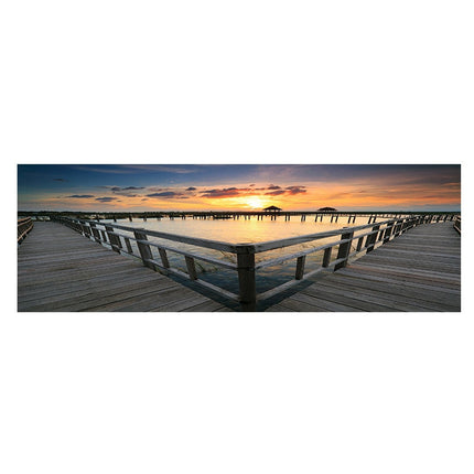 Golden Horizons: Sunsets Natural Sea Beach Canvas Poster 