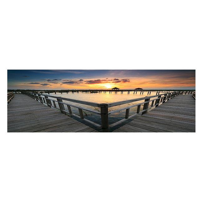 Golden Horizons: Sunsets Natural Sea Beach Canvas Poster 