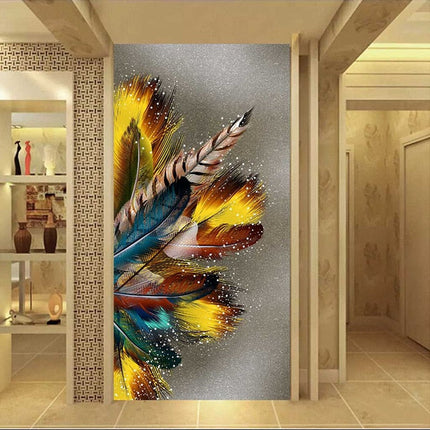 Golden Feather Wall Poster