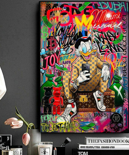 Golden Quack - Donald Duck Graffiti Pop Art Poster Wall Poster