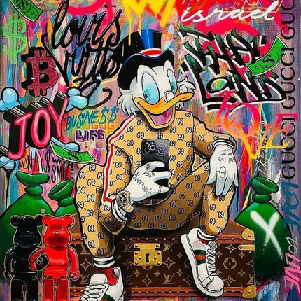 Golden Quack - Donald Duck Graffiti Pop Art Poster Wall Poster