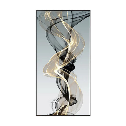 Golden Tempest - Modern Minimalist Abstract Canvas Poster Wall Poster