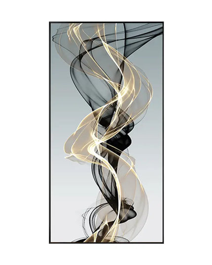 Golden Tempest - Modern Minimalist Abstract Canvas Poster Wall Poster