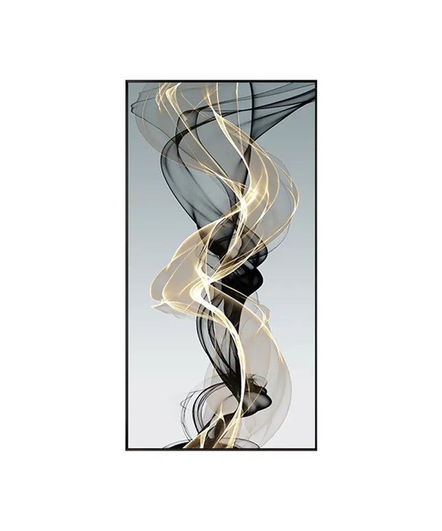 Golden Tempest - Modern Minimalist Abstract Canvas Poster Wall Poster