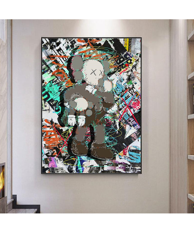 Graffiti Fusion: KAWS XX Holographic Canvas Poster Wall Poster