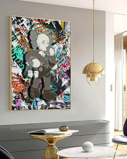 Graffiti Fusion: KAWS XX Holographic Canvas Poster Wall Poster