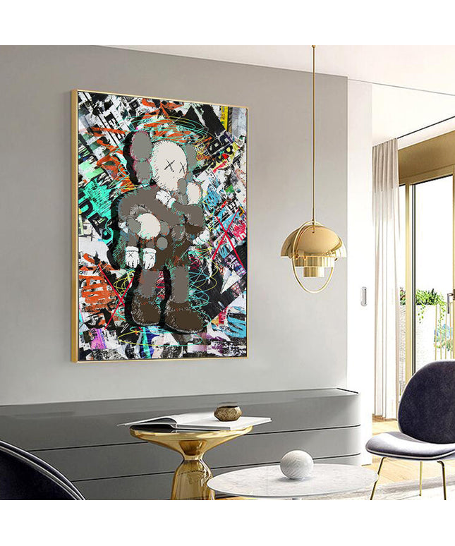 Graffiti Fusion: KAWS XX Holographic Canvas Poster Wall Poster