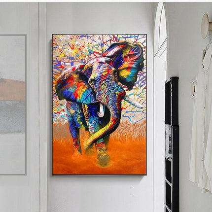 Elephant graffiti art Wall Poster