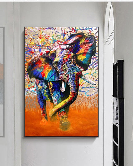 Elephant graffiti art Wall Poster